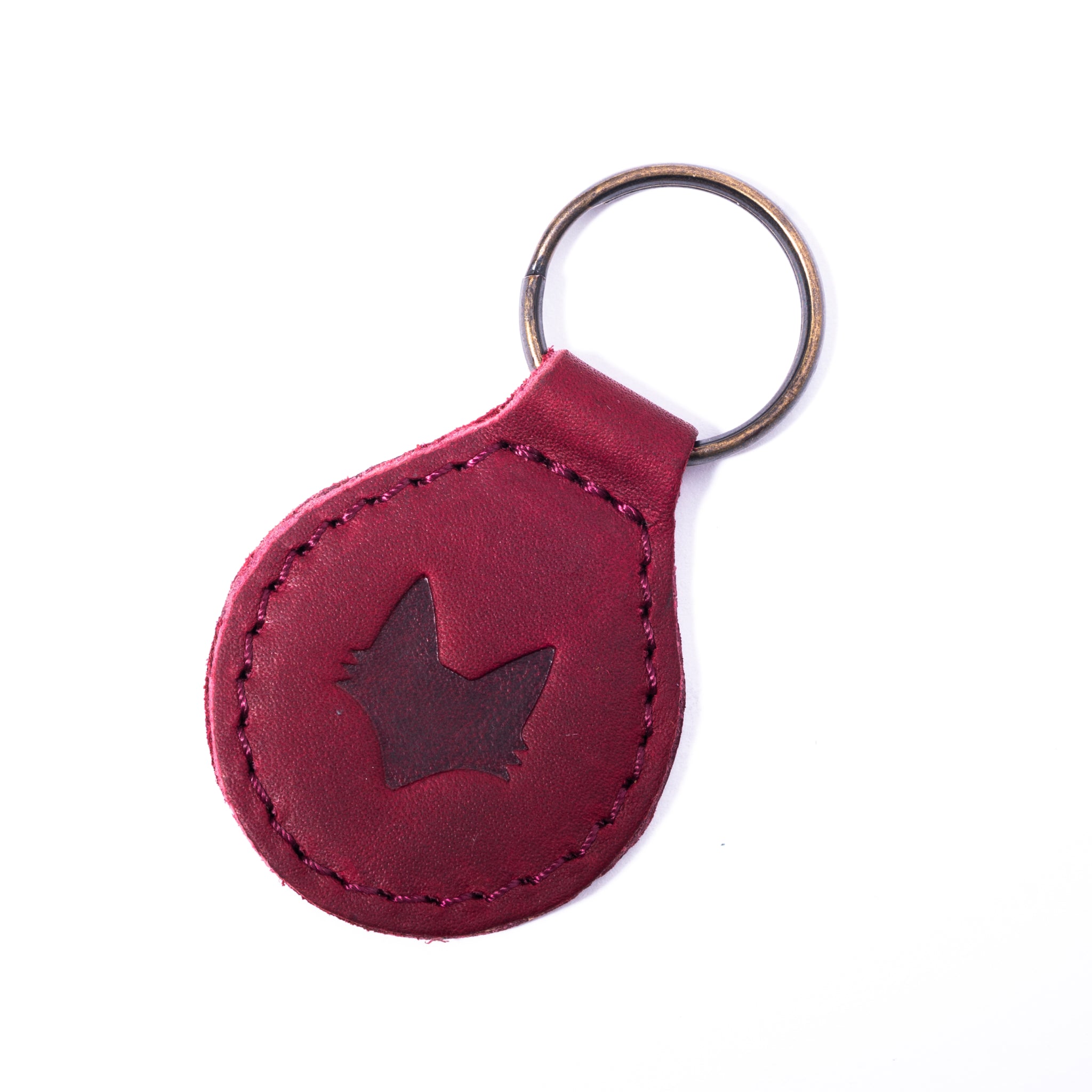 Red Monogram Leather Keychain – MikesTreasuresCrafts